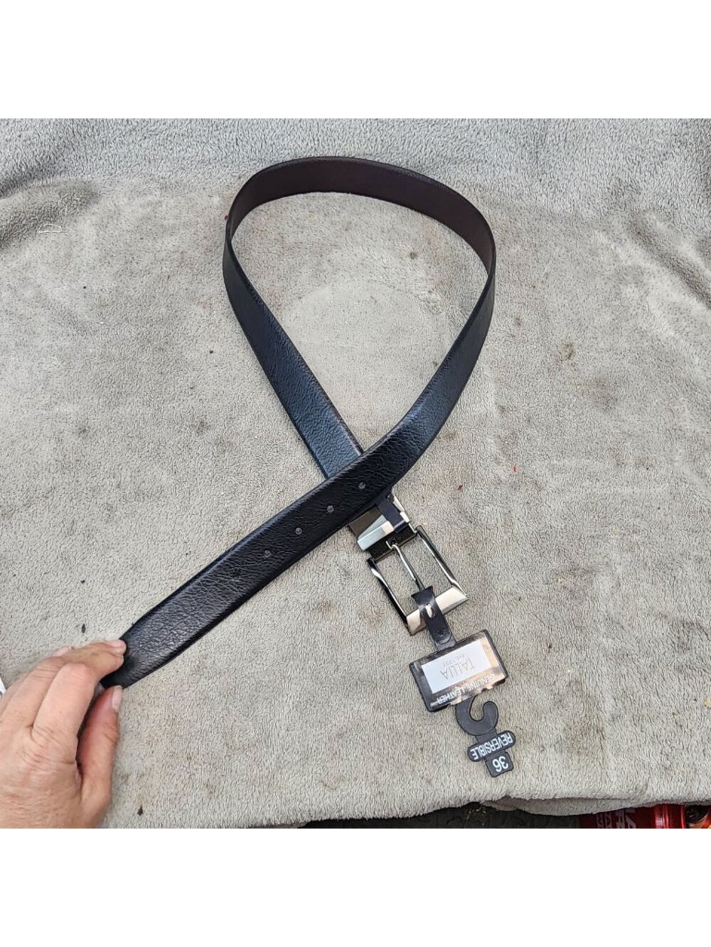 Tallia Belt Mens 36 Black & Brown Leather Reversible *NWT*